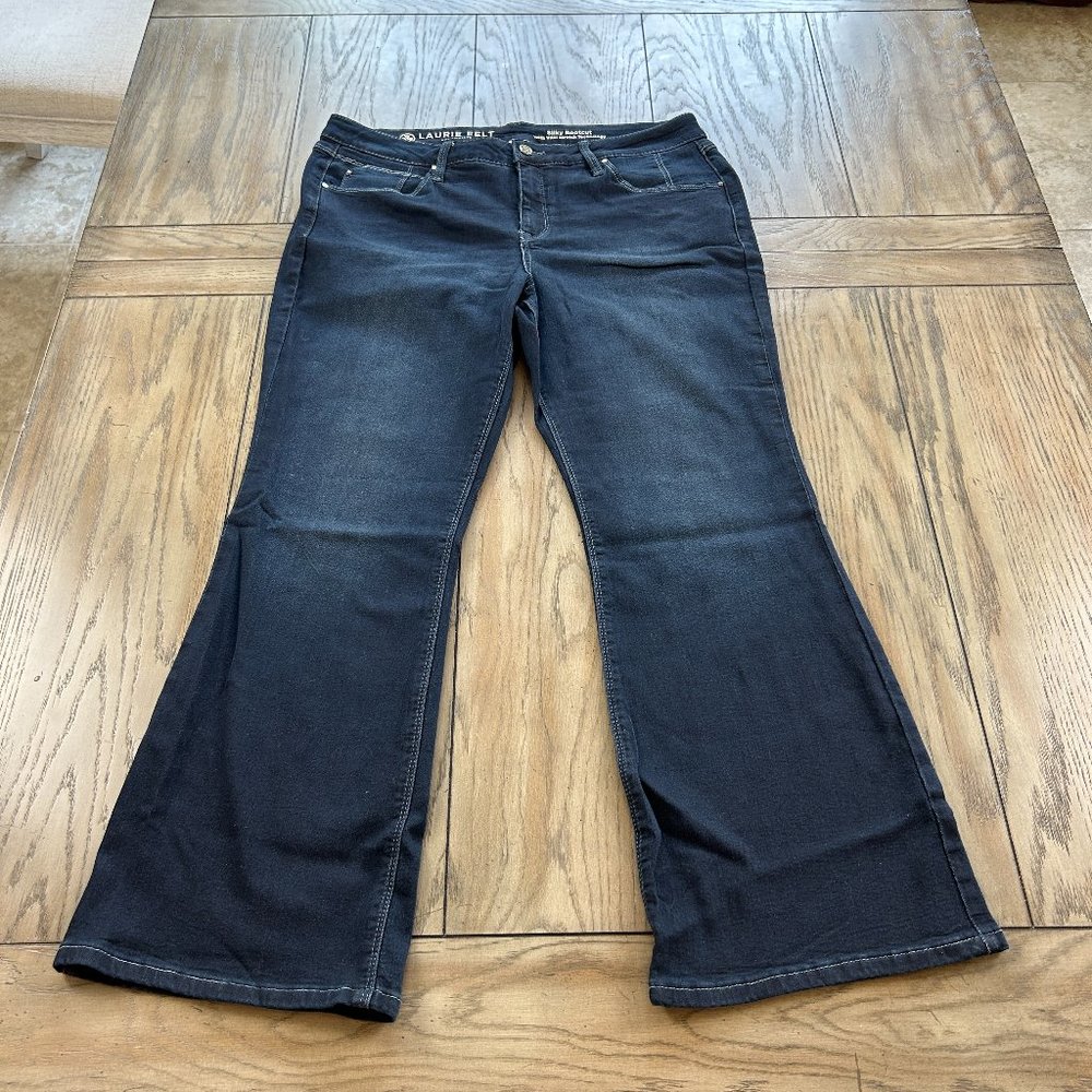 Laurie Felt Petite Silky Denim Easy Skinny Pull-On Jeans Dark, Petite Large